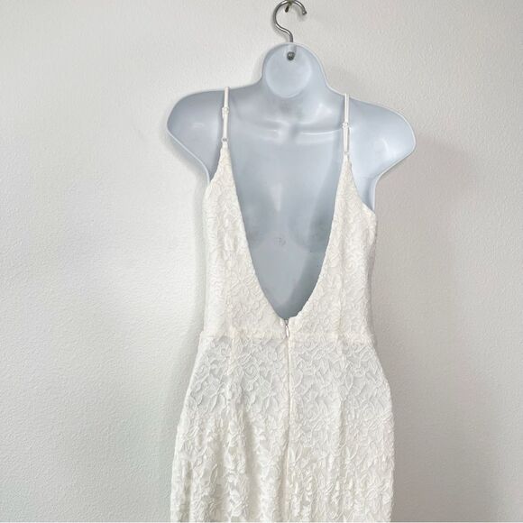NEW Lulu's Ephemeral Allure Ivory Lace Maxi Wedding Bridal Dress Size Small - Picture 9 of 11